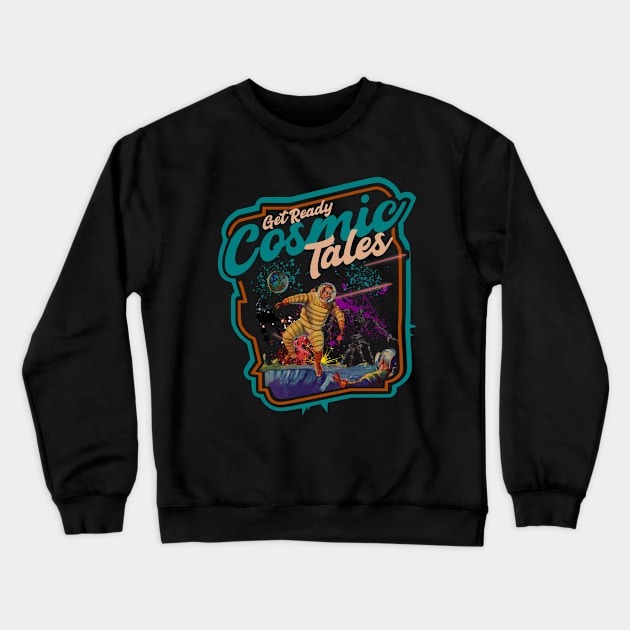 Cosmic Tales vintage sci fi Crewneck Sweatshirt by SpaceWiz95